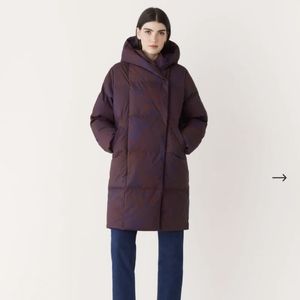 NWT - S - Frank and Oak - The Hygge Puffer Coat in Burgundy